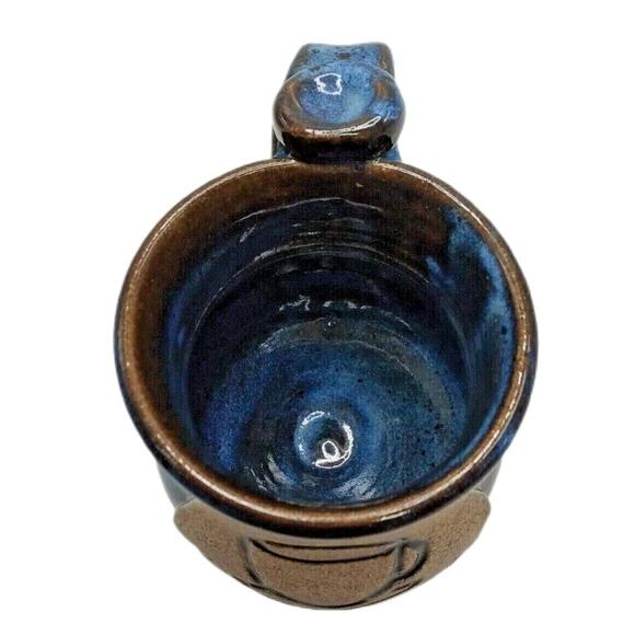 ☕ Perk Avenue Mug 🤎💙 Vintage Signed Pottery Madison GA - Picture 7 of 12